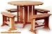 Cedar Round Patio Table Set