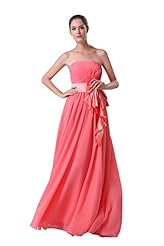 Strapless Chiffon/Silk Backless Off the Shoulder Evening Dress 