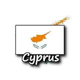 10cm Square Acrylic Coaster Flag Design Cyprus