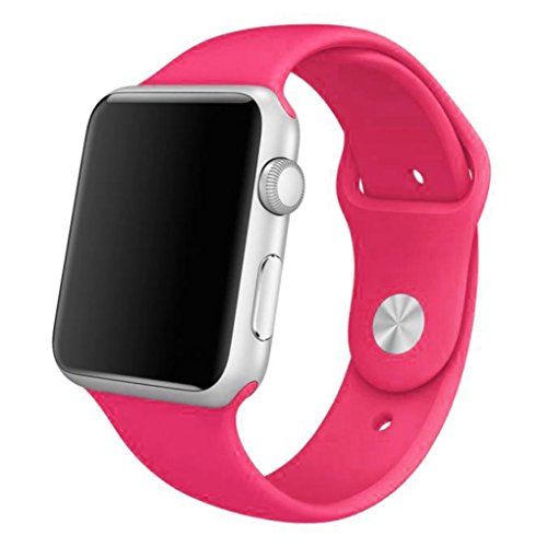 Apple Watch Band, Creazy® Sports Silicone Bracelet Strap Band for 38mm Apple Watch ,Hot Pink