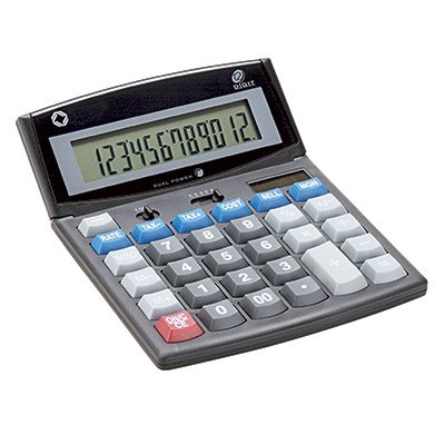 12-Digit Desktop Calculator, Tilt Display CEB95114