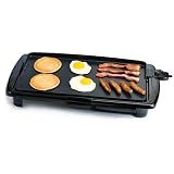 Maxi-Matic EGR-2010 Elite Gourmet 20-by-10-Inch Non-Stick Electric Griddle with Grease Tray, Black
