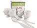 RSVP 8 Piece Egg Cup & Spoon Set for Soft Boiled Eggs