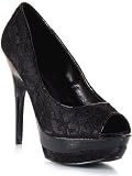 Delicious Scuba-as Lace Peep Toe Pump