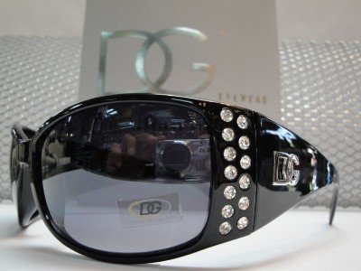 Sunglasses DG Eyewear rhinestones black frame