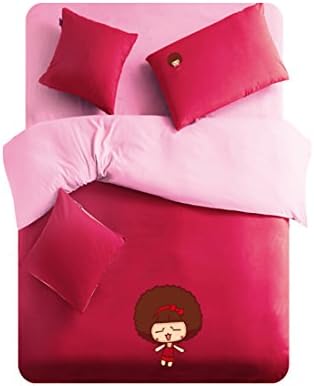 Cock cola Pink Little Girl Pattern Cotton Bedding Set,King