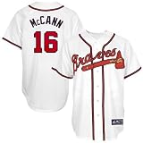 MLB Men's Atlanta Braves Brian Mccann White Home Short Sleeve 6 Button Synthetic Replica Baseball Jersey Big & Tall Spring 2012  (White, XXXX-Large)
