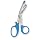 Stainless Steel Non Sterile Utility Serrated Scissor with Blue Coated Handle, 5-1/2" Length, For Single Use (Pack of 100)