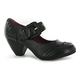 Hush Puppies Frisky Black Leather Womens Shoes