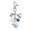 Blue Princess Dog Handbag Charm Keychain