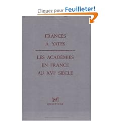 Les Acad�mies en France au XVIe si�cle