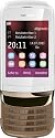 Nokia C2-03 Handy (6,6 cm (2,6 Zoll) Touchscreen Slider, Dual SIM, 2 Megapixel Kamera, Bluetooth) gold/wei&szlig;