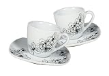 Produkt-Bild: Arte Viva 111394 Espressoset Tosca , 12-teilig (6 Personen), Porzellan, eckig, schwarz, Design by Emilio Bilinni