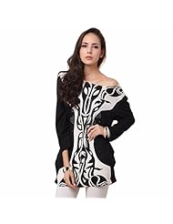 Plus Size Cashmere Round Neck General Print Long Sleeves  Dress
