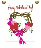 Regular Size Flag, 29"x42",Valentine Wreath
