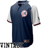 Nike New York Yankees Navy Blue-White Cooperstown Quick Pick Vintage Baseball Jersey (X-Large)