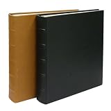 Genuine Leather Window Frames Large Album, Holds 48 4" x 6" Prints, 9-1/2 "x 10-7/8"