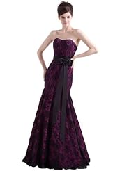 Satin Lace-Up Two-Toned Mermaid Wedding Dress  With a Sash 