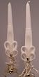 Carved Tapers with Gold Boot Charms, Ivory