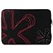 14 inch Black Scribble Flower Dual Zippers Neoprene Laptop Notebook Sleeve Bag Carry Case for most of MacBook Acer Asus Dell HP 