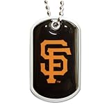 San Francisco Giants Dog Tag Domed Necklace Charm Chain Mlb