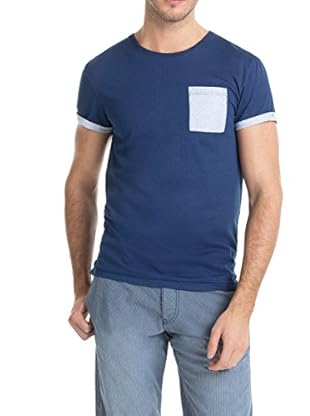 edc by ESPRIT Camiseta Manga Corta (Azul)