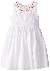 Girls Jeweled Princess Seams   Waistline Cotton  Dress