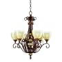 Kichler 1035APC Kichler Crosswell Ceiling Chandelier Aged Pecan
