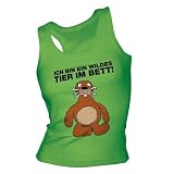 Wildes Tier im Bett,Girlie-Top,Groesse M,Gruen