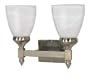 Nuvo Lighting 60/467 Triumph 2-Light Vanity with Alabaster Glass Shade, Brushed Nickel