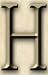 Monogrammed Textured Tile: H