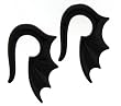 Acrylic Tribal Tapers - Bat Wing - 2G - Sold as a Pair