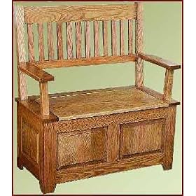 Mission Lift Lid Bench-Maple (Natural Finish) by Amish