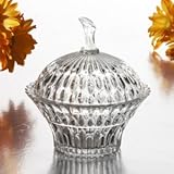 SMALL CRYSTAL CANISTER WITH DIAMOND CUTS