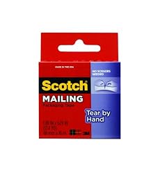 Scotch Tear By Hand Mailing Packaging Tape, 1.88 x 629 Inch, Clear (3841)
