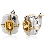 Sterling Silver/18K Gold Citrine Earrings