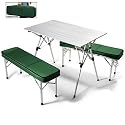 "FREE GIFT WRAP AND MESSAGE INCLUDED" OASIS Table & Bench Set w/ LED Flashlight-3 Years Warranty