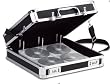 Vaultz Locking Media Binder, 200 CD/DVD Capacity, Black with Chrome Accents, 14 x 4.5 x 12.75 Inches (VZ01076)
