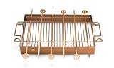 Outset QN76, Kabob Rack w/ 6 Skewers & Removable Rack (copper color/nonstick)
