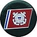 United States Coast Guard black tire cover, Size F