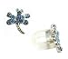 Cell Phone Charm - C24 - Antennae Jewelry - Crystal Dragonfly ~ Lt. Sapphire