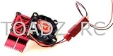 Hot Racing Red Multi Mount Fan Cool Heat Sink MH550TE02, Slash 2WD