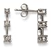Jewelry : 14k White Gold Stick Diamond Earrings (.12 ct tw, H-I, I1)