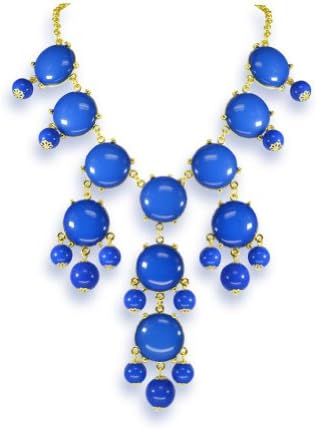 Heyjewels Fashion Bib Jewelry Mini Little Bubble Statement Necklace Royal Blue