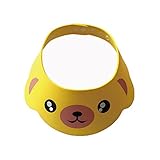 WeiMiSi 子供用シャワー防水帽　シャンプーハット　子供入浴帽　幼児 赤ちゃん　可愛い造型　イエロー