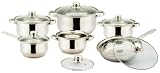 Vinaroz 12-Piece Vannes Stainless Steel Cookware Set