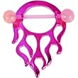 Bioplast Pink Tribal Flame Nipple Shield