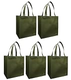 Reusable Grocery Tote Bag Olive 5 Pack Reusable Grocery Tote Bag Olive 5 Pack