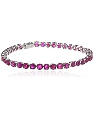 14k Gold Round Ruby Tennis Bracelet