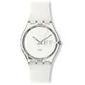 Swatch - Reloj de caballero de cuarzo, correa de pl�stico color blanco